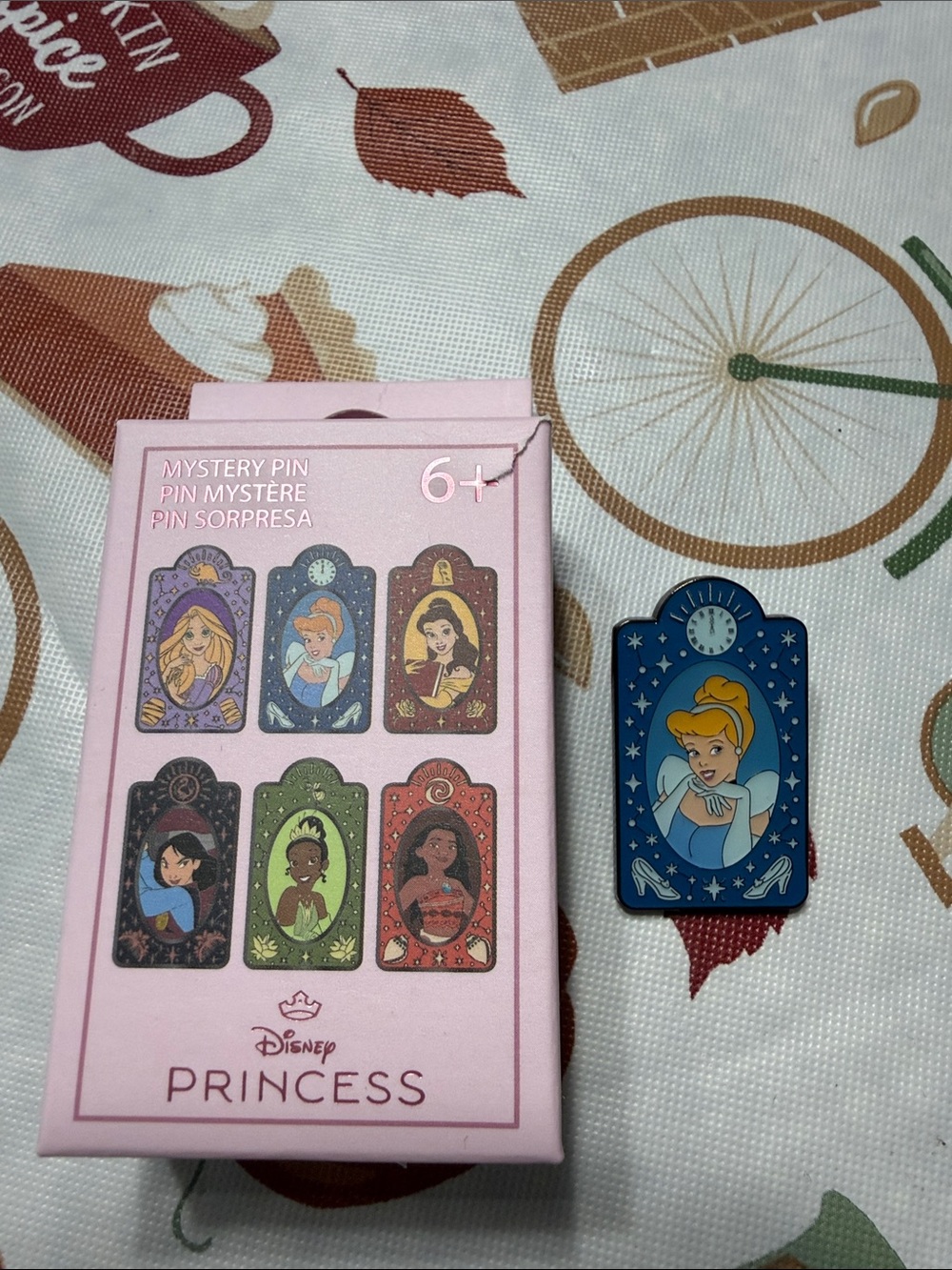 Loungefly Disney Cinderella Blue and Gold Enamel Pin